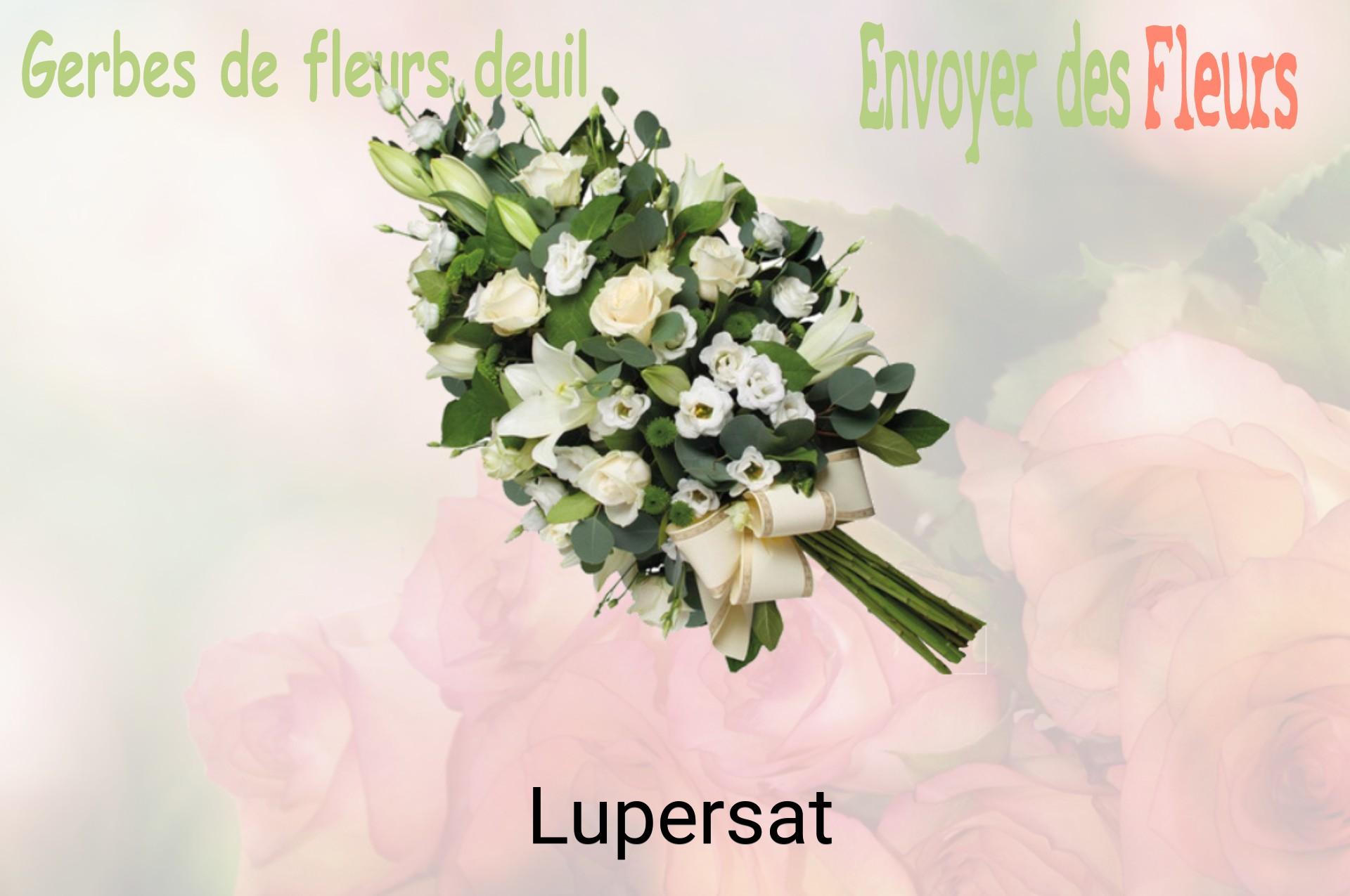 Gerbe de fleurs de deuil livrée à Lupersat